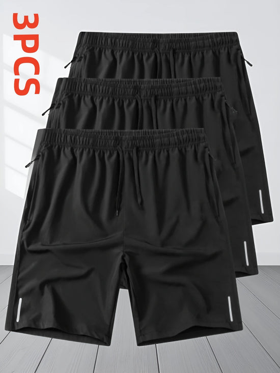 Kit 3 Shorts Masculinos Esportivos – Academia, Corrida e Praia
